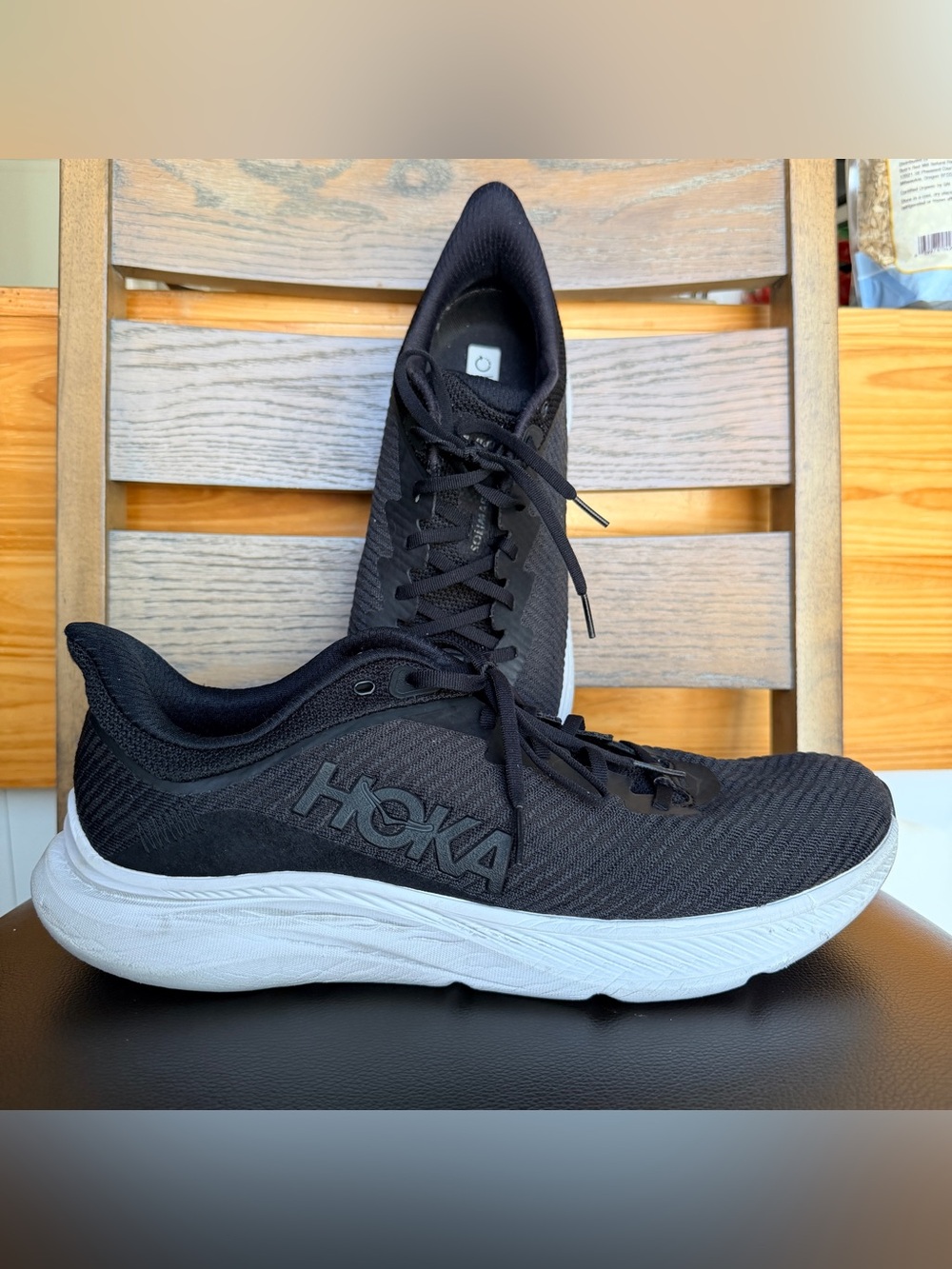 HOKA Solimar running shoes in the Black/White men size 13